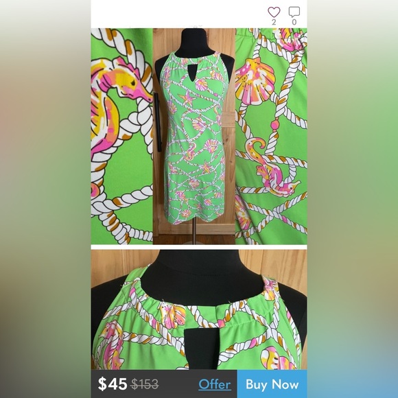 Barbara Gerwit neon nautical dress, size M - Picture 5 of 6